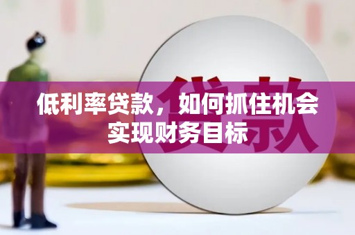 双河低利率贷款，如何抓住机会实现财务目标