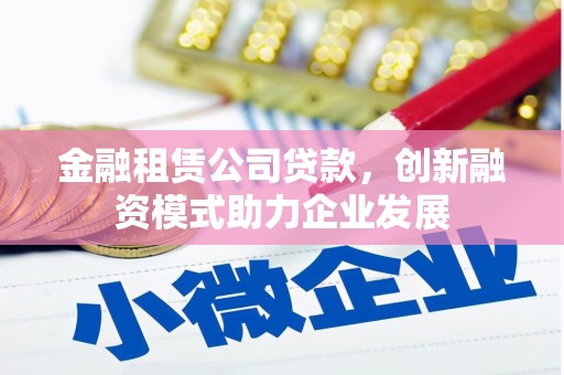 双河金融租赁公司贷款，创新融资模式助力企业发展
