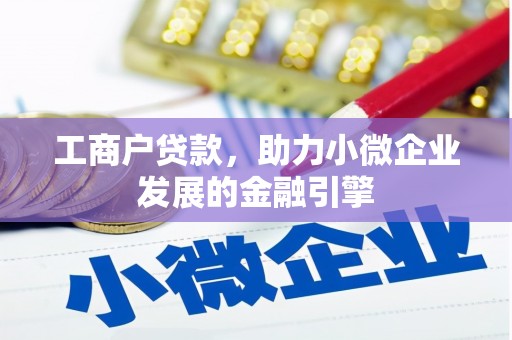 双河工商户贷款，助力小微企业发展的金融引擎