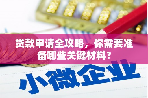 双河贷款申请全攻略，你需要准备哪些关键材料？