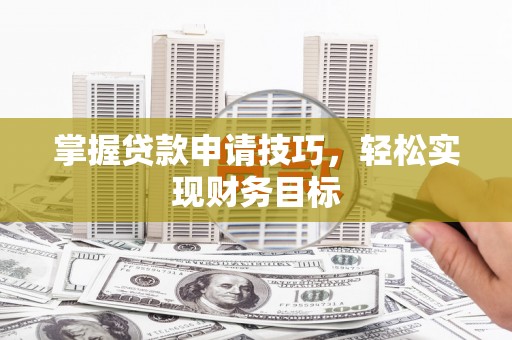 双河掌握贷款申请技巧，轻松实现财务目标