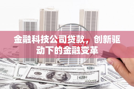 双河金融科技公司贷款，创新驱动下的金融变革