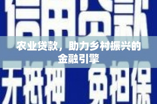双河农业贷款，助力乡村振兴的金融引擎