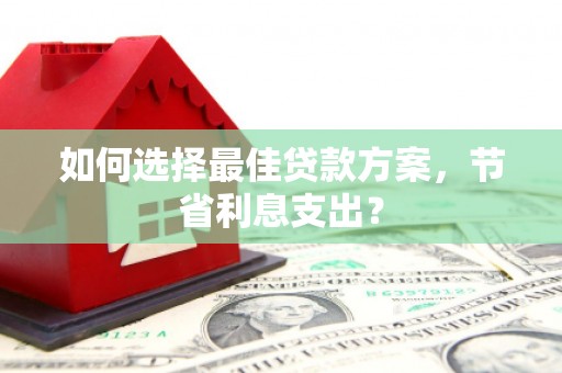 双河如何选择最佳贷款方案，节省利息支出？