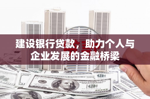 双河建设银行贷款，助力个人与企业发展的金融桥梁