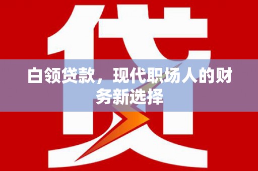 双河白领贷款，现代职场人的财务新选择