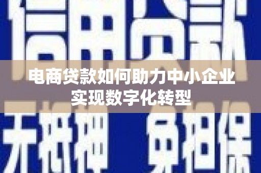 双河电商贷款如何助力中小企业实现数字化转型