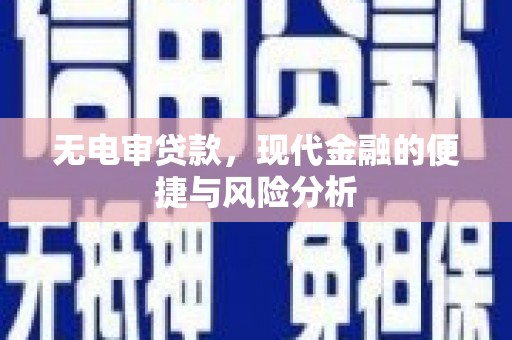 双河无电审贷款，现代金融的便捷与风险分析