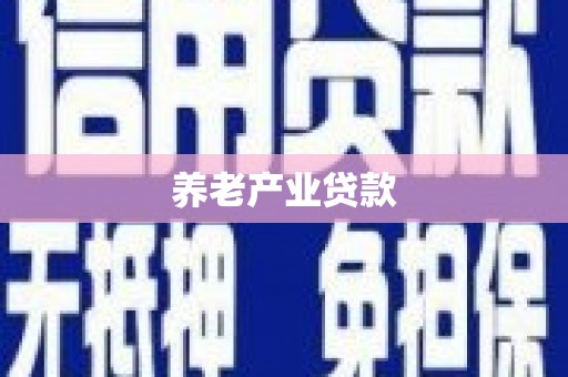 双河养老产业贷款