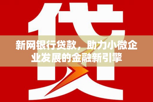 双河新网银行贷款，助力小微企业发展的金融新引擎