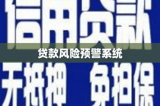 双河贷款风险预警系统