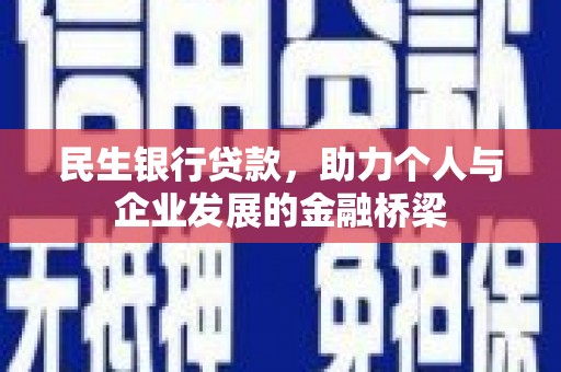 双河民生银行贷款，助力个人与企业发展的金融桥梁