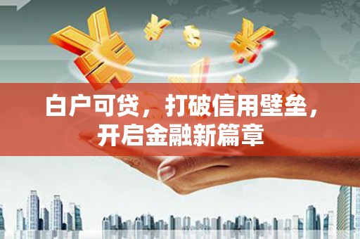 双河白户可贷，打破信用壁垒，开启金融新篇章