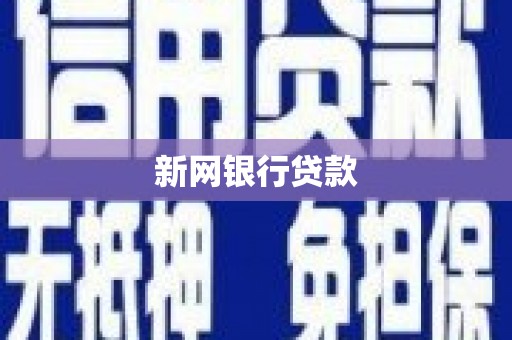 双河新网银行贷款
