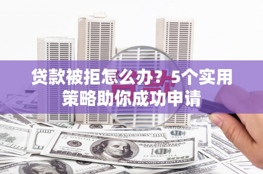 双河贷款被拒怎么办？5个实用策略助你成功申请