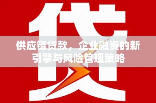 双河供应链贷款，企业融资的新引擎与风险管理策略
