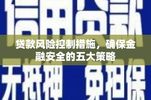 双河贷款风险控制措施，确保金融安全的五大策略