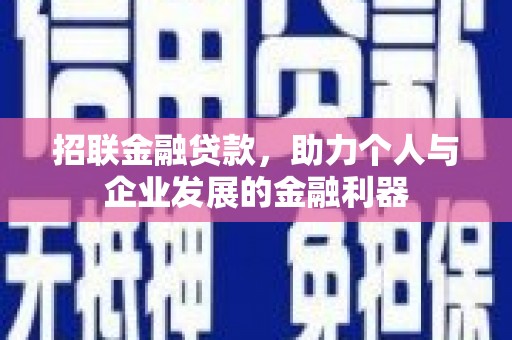 双河招联金融贷款，助力个人与企业发展的金融利器
