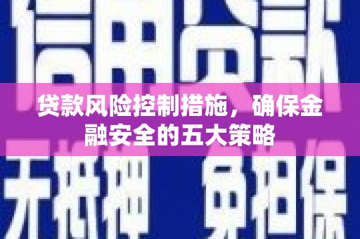 双河贷款风险控制措施，确保金融安全的五大策略