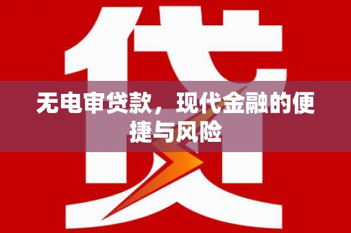 双河无电审贷款，现代金融的便捷与风险