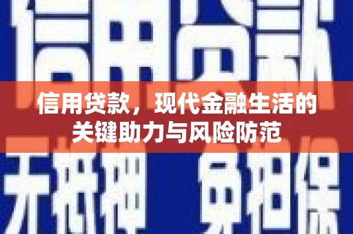 双河信用贷款，现代金融生活的关键助力与风险防范