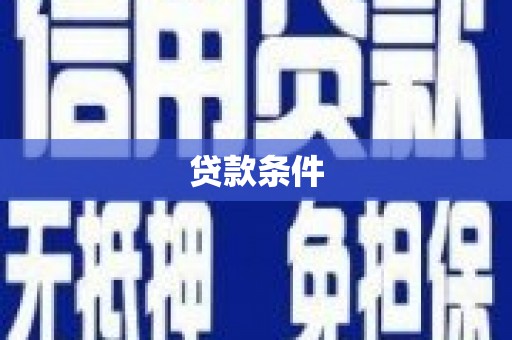 双河贷款条件