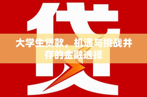 双河大学生贷款，机遇与挑战并存的金融选择