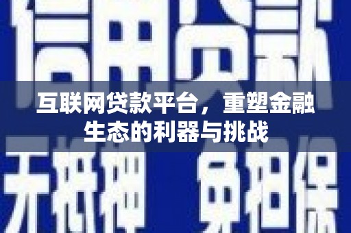 双河互联网贷款平台，重塑金融生态的利器与挑战