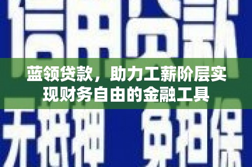 双河蓝领贷款，助力工薪阶层实现财务自由的金融工具
