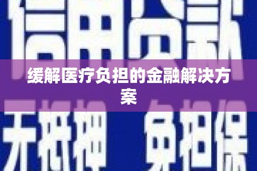 双河缓解医疗负担的金融解决方案
