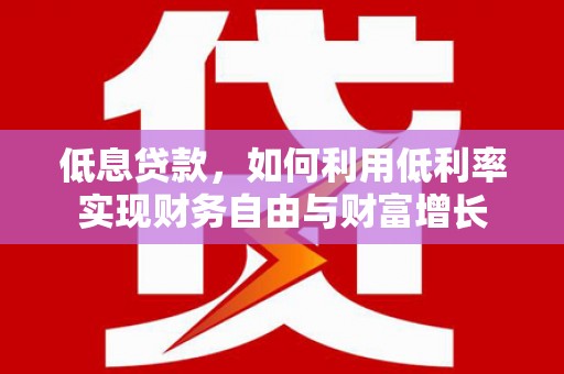 双河低息贷款，如何利用低利率实现财务自由与财富增长