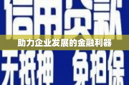 双河助力企业发展的金融利器