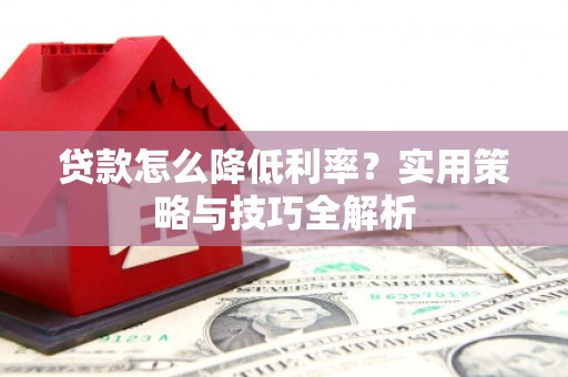 双河贷款怎么降低利率？实用策略与技巧全解析